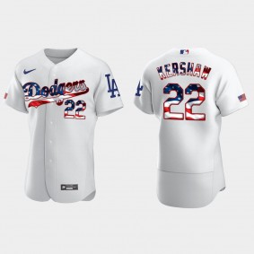 2020 Stars & Stripes Clayton Kershaw Jersey Dodgers 4th of July White
