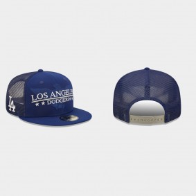Dodgers Patriot Trucker Royal 9FIFTY Snapback Hat
